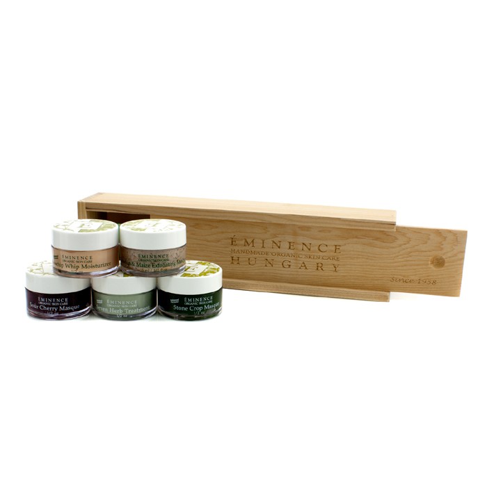 Eminence Starter Set (Oily Skin): Rosehip Moisturizer + Rosehip Masque + Sour Cherry Masque + Stone Crop Masque + Seven Herb Treatment 5pcsProduct Thumbnail