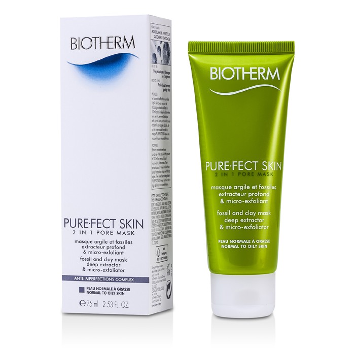 Biotherm Pure.Fect Skin 2 in1 Pore Mask (Normal to Oily Skin) 75ml/2.53ozProduct Thumbnail