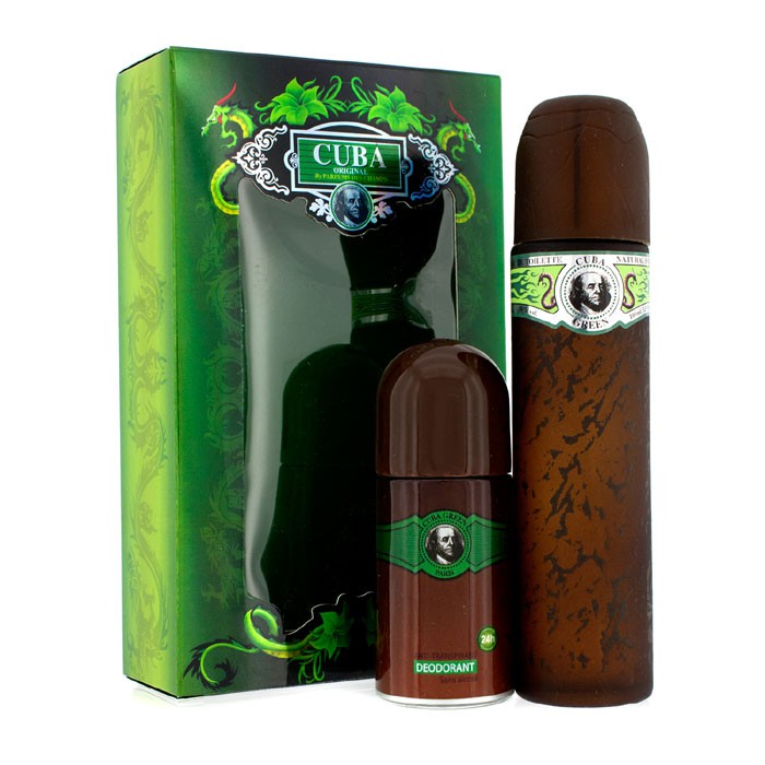 Cuba Cuba Green Coffret: Eau De Toilette Spray 100ml/3.3oz + Desodorante en Roll-On 50ml/1.7oz 2pcsProduct Thumbnail