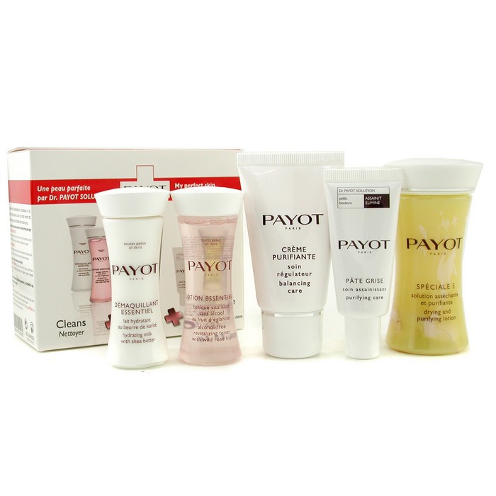 Payot مجموعة السفر: Speciale 5 + كريم منقي + Demaquillant معطر + لوشن عطري + Pate Grise 5pcsProduct Thumbnail