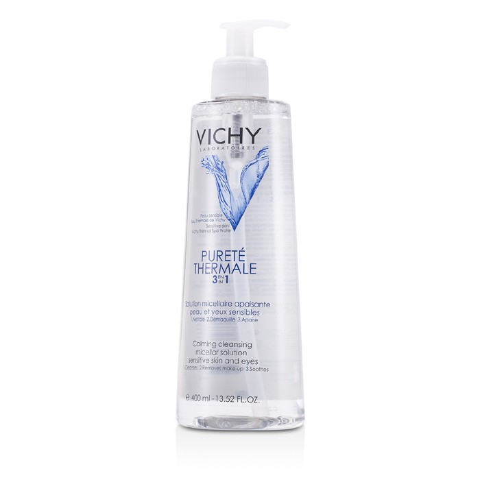 Vichy Purete Thermale 3 In 1 Calming Cleansing Micellar Solution (For Sensitive Skin & Eyes) 400ml/13.52ozProduct Thumbnail