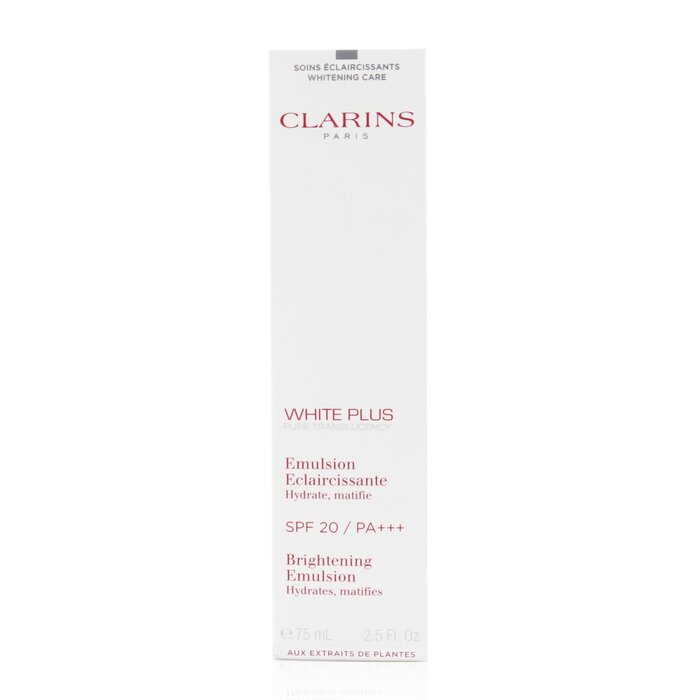 Clarins White Plus Total Luminescent Ағартқыш Ылғалдандырғыш Эмульсия SPF20 / PA+++ 75ml/2.5ozProduct Thumbnail