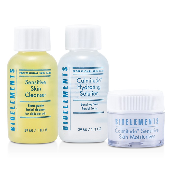 Bioelements The Essential Weekend Kit (For Sensitive Skin): Cleanser + Calmitude Hydrating Solution + Moisturizer 3pcsProduct Thumbnail