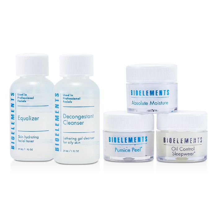 Bioelements The Essential Weekend Kit (For Combination Skin): Cleanser + Equalizer + Pumice Peel + Absolute Moisture + Sleepwear 5pcsProduct Thumbnail