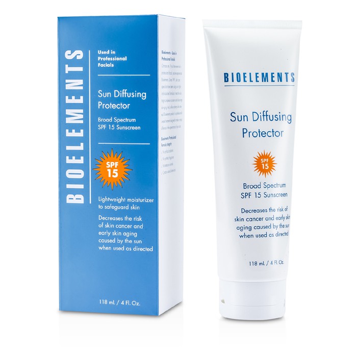 Bioelements Sun Diffusing Protector - Broad Spectrum SPF 15 Sunscreen (For alle hudtyper, salongprodukt) 118ml/4ozProduct Thumbnail