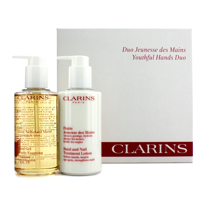 Clarins Youthful Hands Duo: Hand Gel Cleanser 200ml + Hand & Nail Treatment Lotion 200ml 2pcsProduct Thumbnail