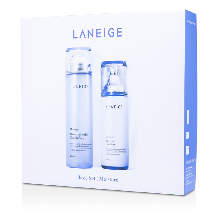 Laneige Basic Set_Moisture: Skin Refiner 200ml + Balancing Emulsion 120ml + Sleeping Pack 20ml + Essence 10ml + Gel Cream 10ml 5pcsProduct Thumbnail