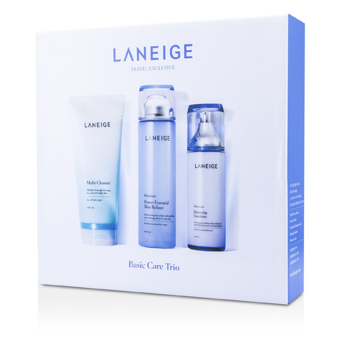 Laneige ชุด Basic Care Trio Set: Skin Refiner 200ml + ทำความสะอาดผิว 180ml + อิมัลชั่นปรับสมดุล 120ml 3pcsProduct Thumbnail