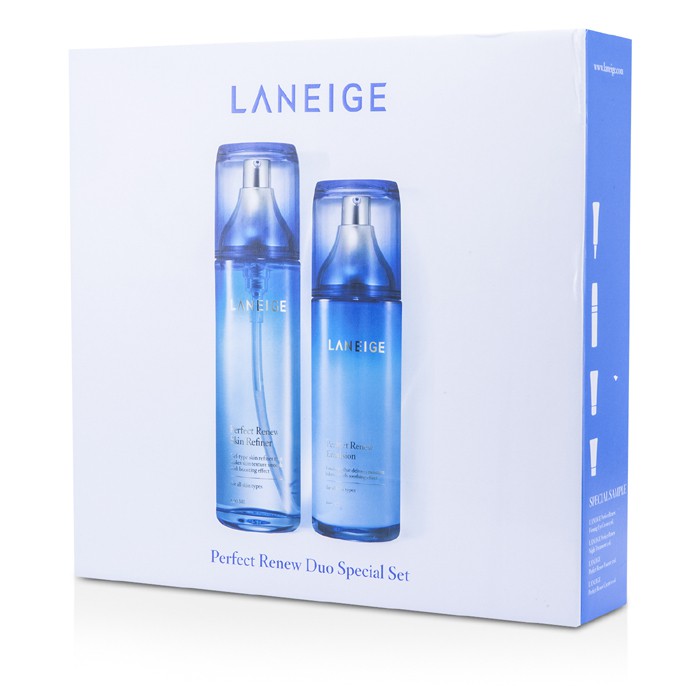 Laneige Perfect Renew Duo Special Set:Refiner 120ml + Emulsion 100ml + Cream 10ml + Night Treatment 5ml + Essence 5ml + Eye Cream 3ml 6pcsProduct Thumbnail