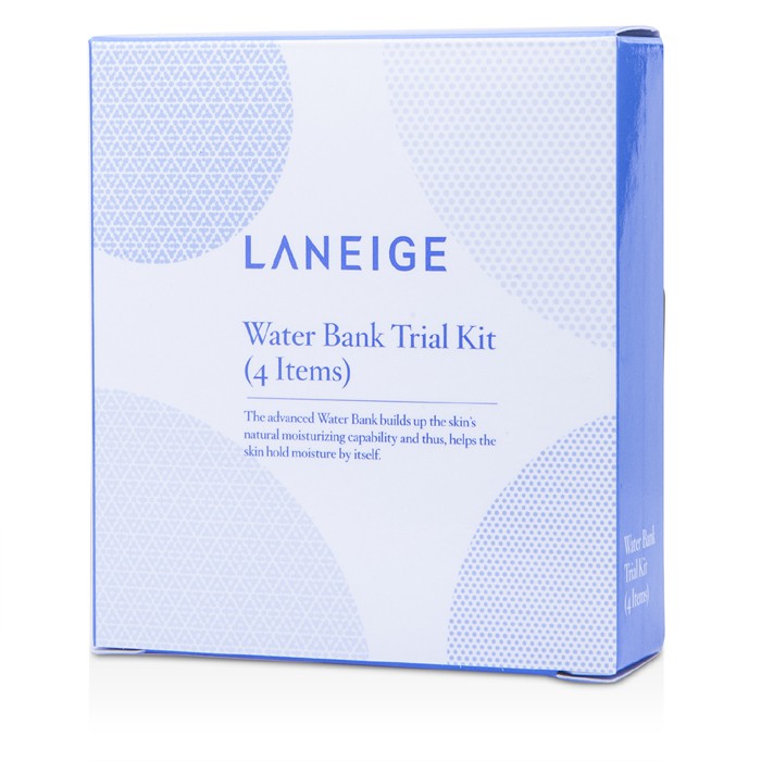 Laneige Water Bank Trial Kit: Essence 10ml + Moisture Cream 10ml + Gel Cream 10ml + Eye Gel 3ml 4pcsProduct Thumbnail