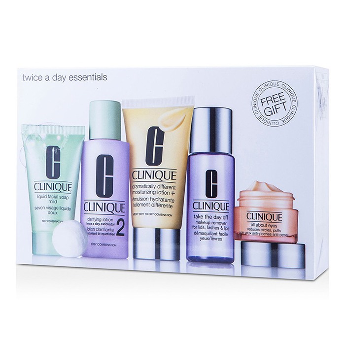Clinique Kit Exclusivo: DDML Plus 50ml + All About Eyes 15ml + Liquid Soap 30ml + Clarifying Lotion #2 60ml + Makeup Remover 50ml 5pcsProduct Thumbnail