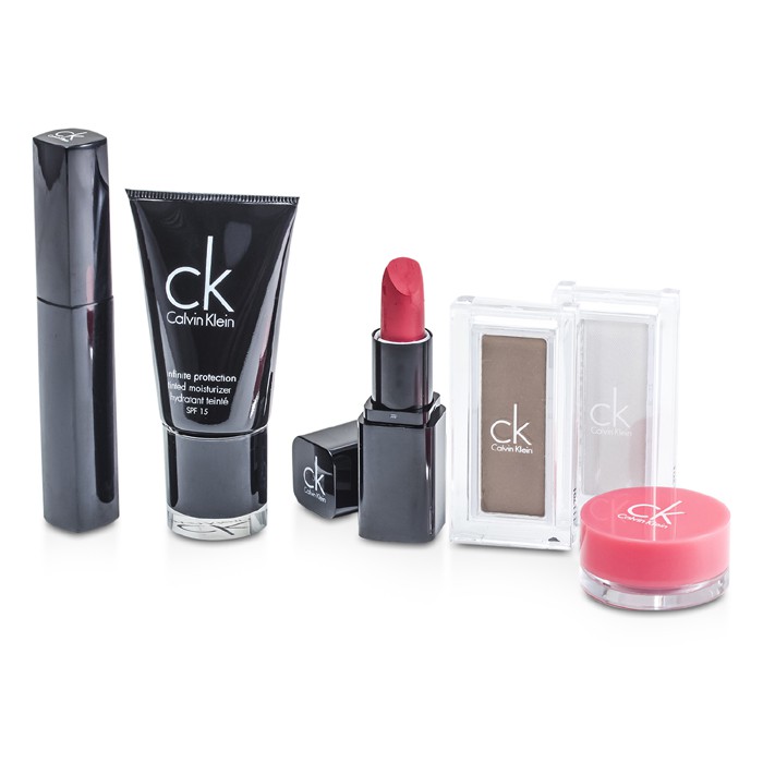 Calvin Klein MakeUp Set With Brown Cosmetic Bag (1xTinted Moisturizer, 1xMaskara, 2xPembayang Mata, 1xGincu, 1xPengilat Bibir, 1x Beg Kosmetik) 6pcs+1bagProduct Thumbnail