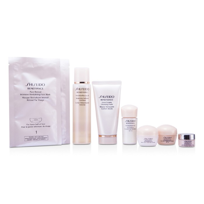 Shiseido Benefiance Wrinkle Resist24 Σετ Ταξιδίου: Καθαριστικός Αφρός 50ml + Εμπλουτισμένο Απαλυντικό 75ml + Μαλακτικό 15ml + Κρέμα Ημέρας 10ml… 7pcs+1bagProduct Thumbnail