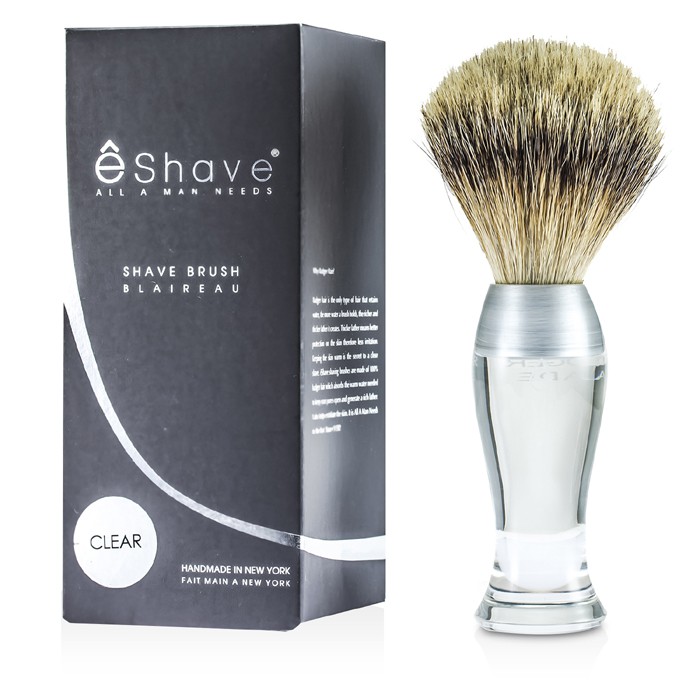 EShave Finest Badger Long Shaving Brush - Clear 1pcProduct Thumbnail