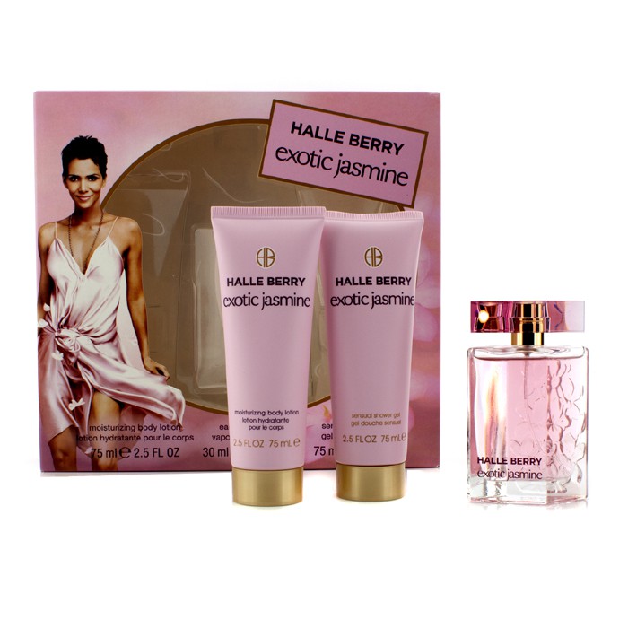 Halle Berry Exotic Jasmine Kazeta: parfumovaná voda s rozprašovačom 30ml/1oz + hydratačné telové mlieko 75ml/2.5oz + smyselný sprchový gél 75ml/2.5oz 3pcsProduct Thumbnail