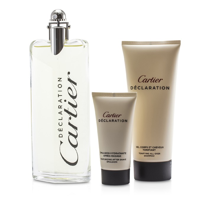 Cartier Declaration Coffret: Eau De Toilette Spray 100ml/3.3oz + All Over Shampoo 100ml/3.3oz + After Shave Emulsion 30ml/1oz 3pcsProduct Thumbnail