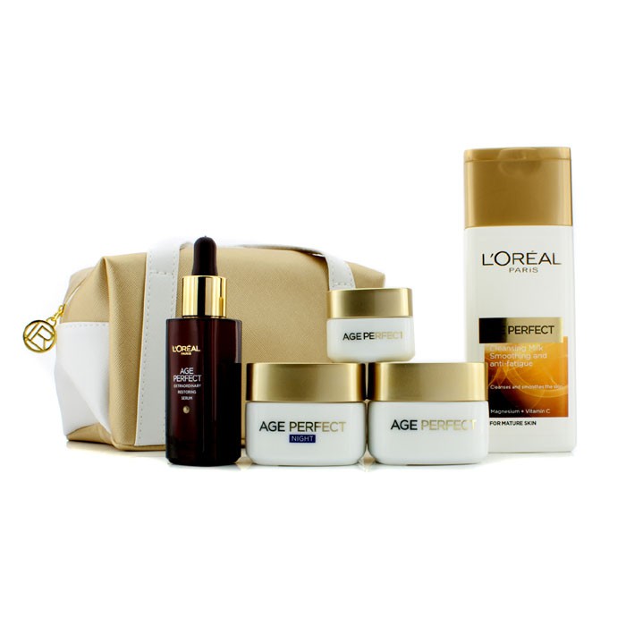 L'Oreal Age Perfect Age Gracefully حقيبة صغيرة: حليب منظف 200مل + 621162 5pcsProduct Thumbnail