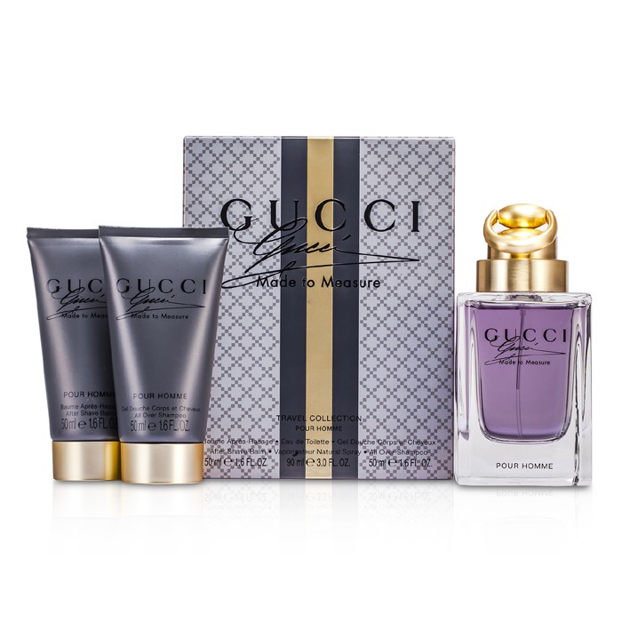 Gucci Made To Measure Travel Collection Coffret: Eau De Toilette Spray 90ml/3oz + After Shave Balm 50ml/1.6oz + All Over Shampoo 50ml/1.6oz 3pcsProduct Thumbnail