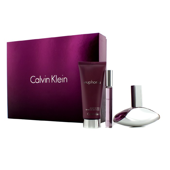 Calvin Klein Euphoria Coffret: Eau De Parfum Spray 50ml/1.7oz + Sensual Skin Lotion 100ml/3.4oz + Eau De Parfum Rollerball 10ml/0.34oz 3pcsProduct Thumbnail