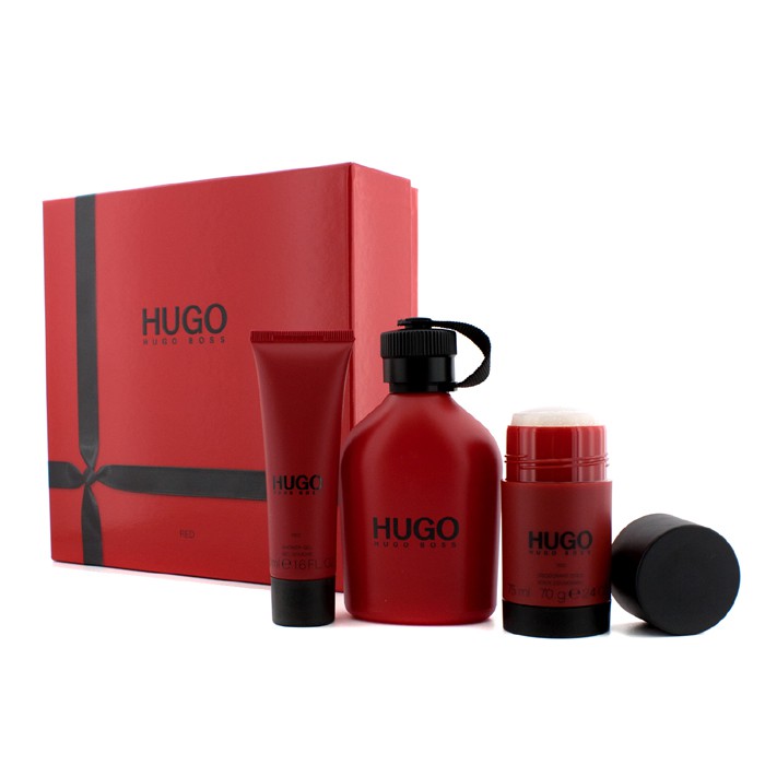 Hugo Boss Hugo Red مجموعة: ماء تواليت سبراي 150مل/5أوقية + إصبع مزيل للعرق 75مل/2.4أوقية + جل الإستحمام 50مل/1.6أوقية 3pcsProduct Thumbnail