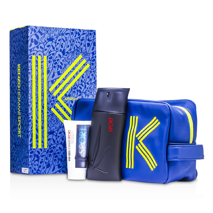 Kenzo Homme Sport Coffret: Eau De Toilette Spray 100ml/3.4oz + After Shave Balm 50ml/1.7oz + Fashion Pouch 2pcs+1pouchProduct Thumbnail