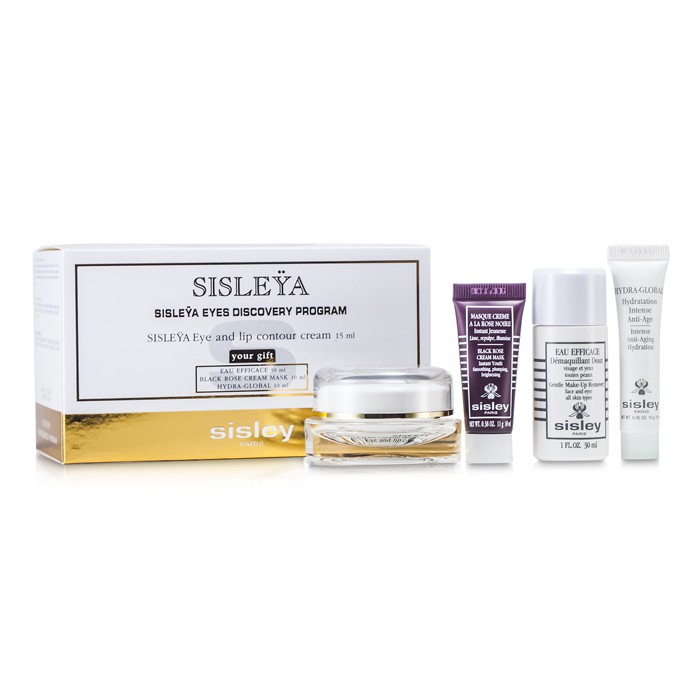 Sisley Sisleya Eyes Discovery Program: Eye & Lip Cream 15ml + Make-Up Remover 30ml + Cream Mask 10ml + Hydra-Global 10ml 4pcsProduct Thumbnail