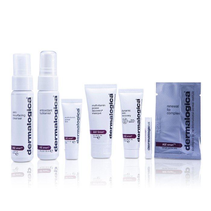 Dermalogica Age Smart مجموعة: منظف + رذاذ + ماسك + Power Firm + MAP-15 + كريم نهاري SPF 50 6pcsProduct Thumbnail
