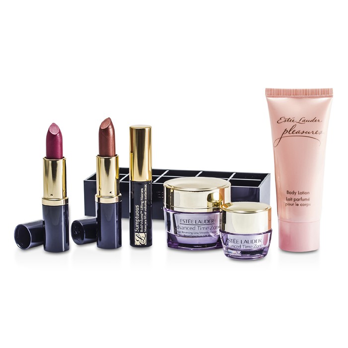 Estee Lauder A Gift For You: Advanced Time Zone + Eye Cream + Body Lotion + Mascara + 2x Lipstick + Lipstick Caddy (Box Slightly Damaged) 7pcsProduct Thumbnail