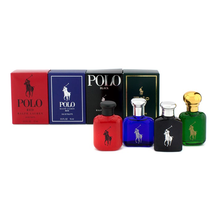 Ralph Lauren Caixa The World of Polo Fragrance: (Black, Blue, Green, Red Eau De Toilette) 4x15ml/0.5ozProduct Thumbnail