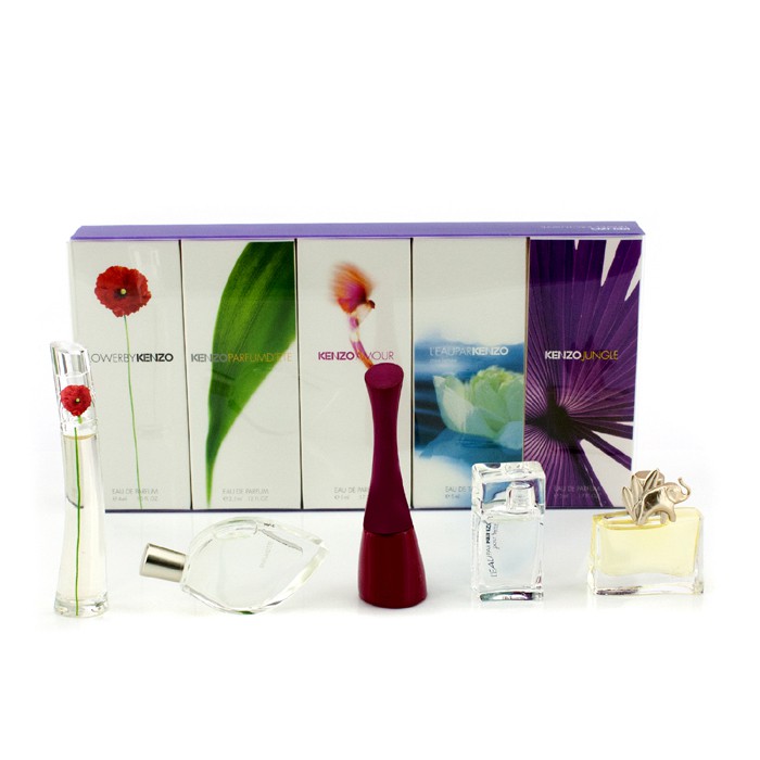 Kenzo Sada miniaturních parfémů: Amour, Flower, Jungle, L'Eau Par Kenzo, Parfum D'Ete 5pcsProduct Thumbnail