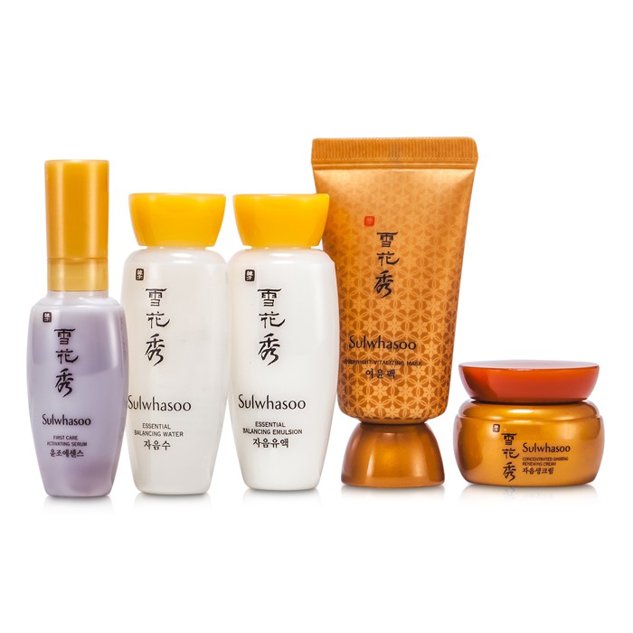 Sulwhasoo Concentrated Ginseng Renewing Kit: Balancing Water 15ml+Emulsion 15ml+Serum 8ml+Ginseng Cream 5ml+Overnight Mask 15ml 5pcsProduct Thumbnail