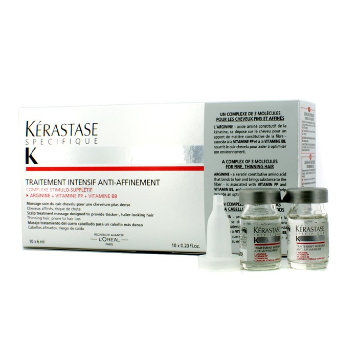 Kerastase ทรีทเม้นต์บำรุงหนังศีรษะ Specifique Intensive Scalp Treatment (สำหรับผมบาง, ปกป้องผมร่วง) 10x6ml/0.2ozProduct Thumbnail