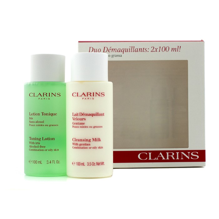 Clarins Cleansing Duo (Combination/ Oily Skin): Cleansing Milk 100ml + Toning Lotion 100ml 2x100ml/3.4ozProduct Thumbnail