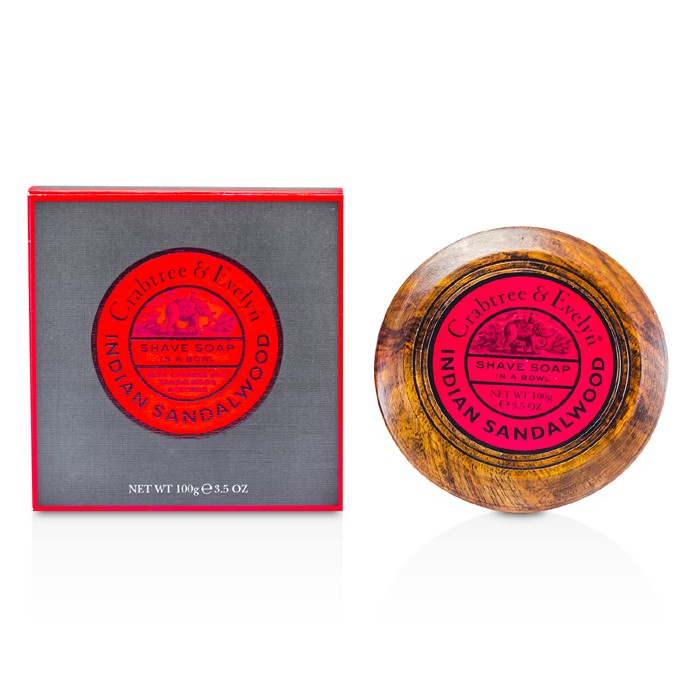 Crabtree & Evelyn Indian Sandalwood Shave Soap In Wooden Bowl 100g/3.5ozProduct Thumbnail