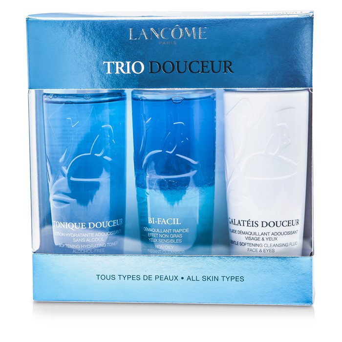 Lancome Trio DouceurTrio Douceur: Bi Facil 125مل + Galateis Douceur 125 مل + تونك Douceur 125مل (لجميع أنواع البشرة) 3pcsProduct Thumbnail