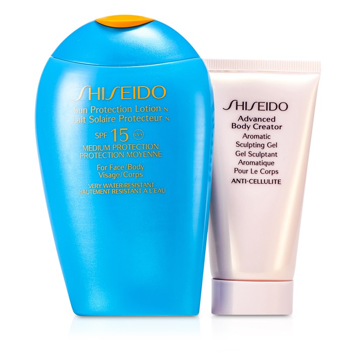 Shiseido Duo Protection UV Set: Sun Protection Lotion SPF15 150ml + Adv. Body Creator Aromatic Gel 50ml 2pcsProduct Thumbnail