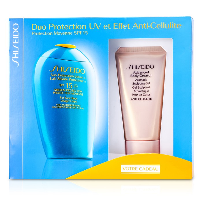 Shiseido Duo Protection UV Set: Sun Protection Lotion SPF15 150ml + Adv. Body Creator Aromatic Gel 50ml 2pcsProduct Thumbnail
