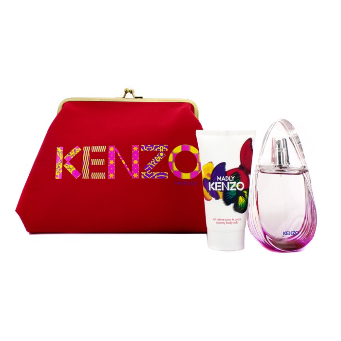 Kenzo Madly Casetă: Apă De Toaletă Spray 50ml/1.7oz + Lapte de Corp Cremos 50ml/1.7oz + Săculeț 2pcs+1pouchProduct Thumbnail