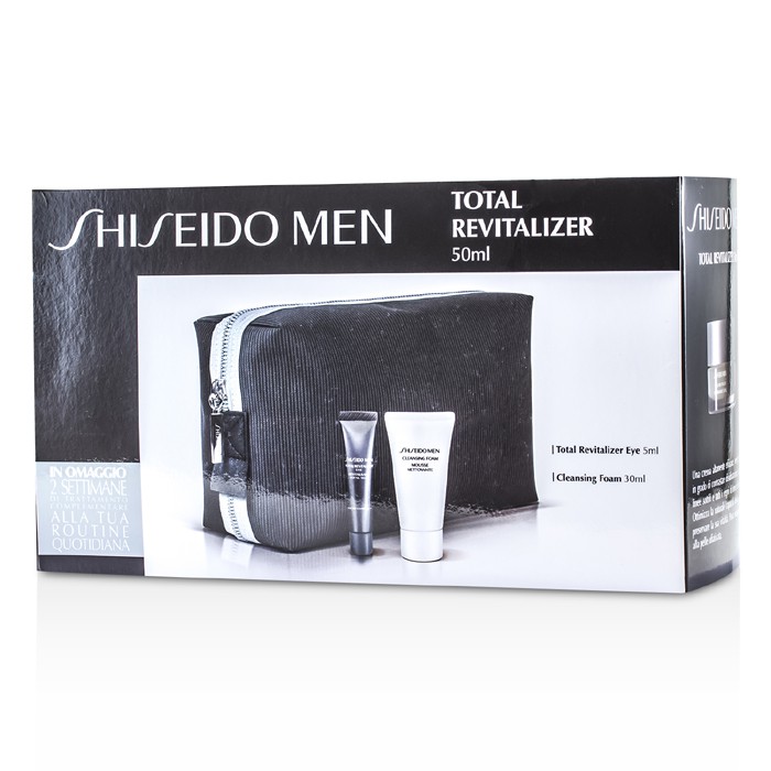Shiseido Men Set: Men Total Revitalizer 50ml/1.8oz + Men Total Revitalizer Eye 5ml/0.17oz + Men Cleansing Foam 30ml/1.1oz + Bag 3pcs+1bagProduct Thumbnail