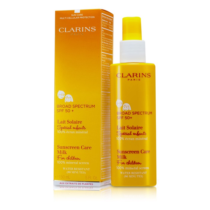 Clarins กันแดดสูตรน้ำนมสำหรับเด็ก Sunscreen Care Milk for Children SPF 50+ 150ml/5ozProduct Thumbnail
