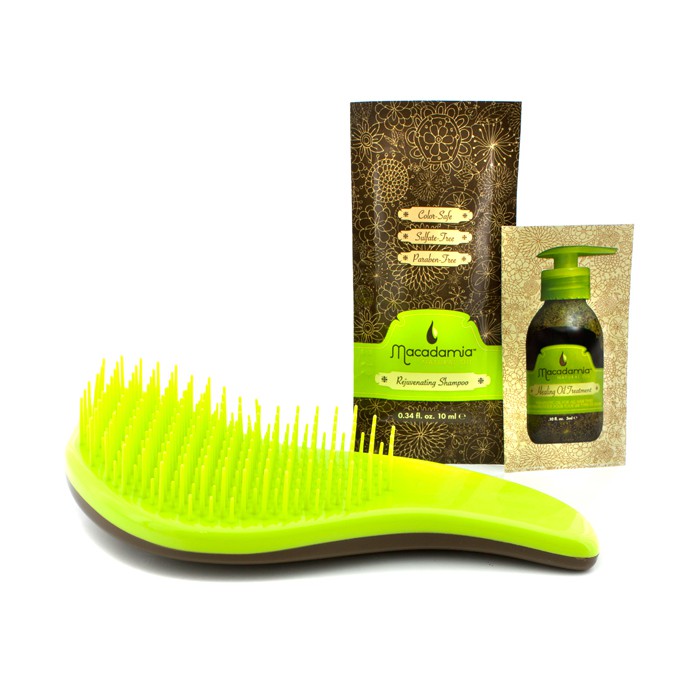 Macadamia Natural Oil No Tangle Brush Set : Pre-Style Brush (Green) + Rejuvenating Shampoo 10ml + Healing Oil Treatment 3ml 3pcsProduct Thumbnail