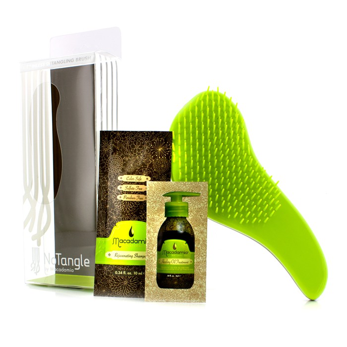 Macadamia Natural Oil No Tangle Brush Set : Pre-Style Brush (Green) + Rejuvenating Shampoo 10ml + Healing Oil Treatment 3ml 3pcsProduct Thumbnail