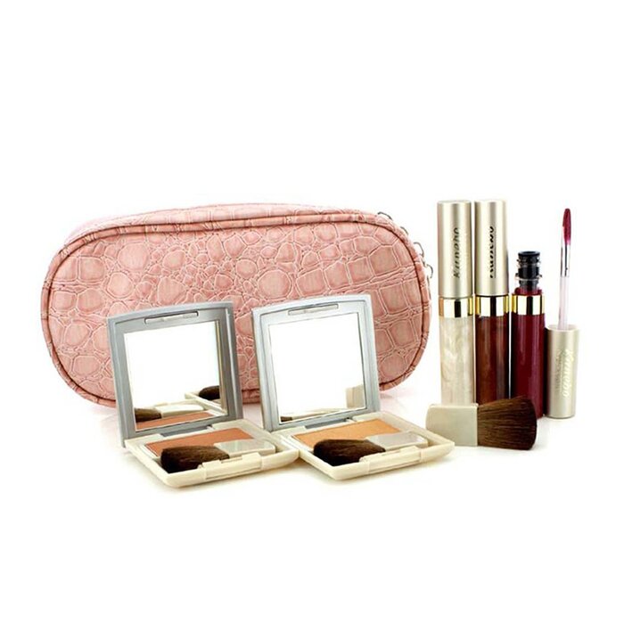 Kanebo ชุดกระเป๋าเครื่องสำอาง Cheek & Lip Makeup Set With Pink Cosmetic Bag (2xCheek Color, 3xMode Gloss, 1xBrush, 1xCosmetic Bag) 6ชิ้น+1ใบProduct Thumbnail