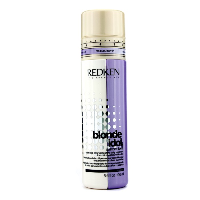 Redken Blonde Idol Custom-Tone Adjustable Color-Depositing Daily Treatment - טיפול יומיומי לשיפור גוון שיער בלונד קריר או פלטינה 196ml/6.6ozProduct Thumbnail