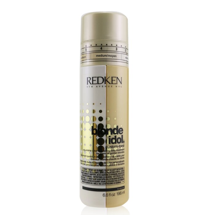 Redken Blonde Idol Custom-Tone Adjustable Color-Depositing Daily Treatment - טיפול יומימי לשיפור גוון שיער בלונד חמים או זהוב 196ml/6.6ozProduct Thumbnail