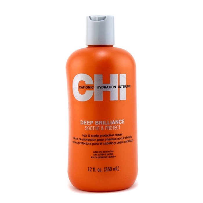 CHI Krém pro ochranu vlasů a vlasové pokožky Deep Brilliance Soothe & Protect Hair & Scalp Protective Cream 350ml/12ozProduct Thumbnail