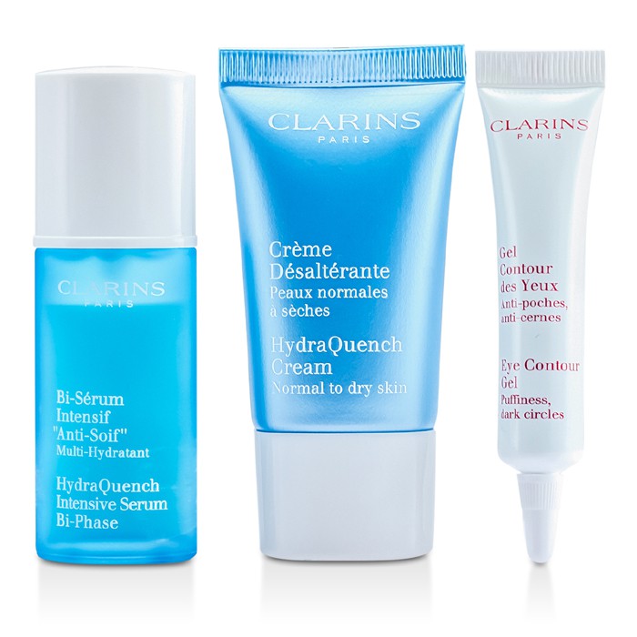 Clarins SOS Hydration Travel Set: HydraQuench Cream + Bi-Phase Serum + Eye Contour Gel 3pcsProduct Thumbnail
