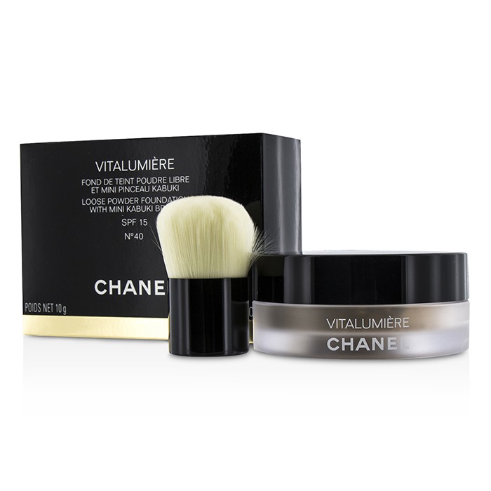 Chanel แป้งผสมรองพื้น Vitalumiere Loose Powder Foundation SPF15 พร้อมแปรงมินิคาบูกิ 10g/0.35ozProduct Thumbnail