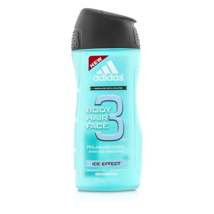 Adidas Ice Effect 3 In 1 Shower Gel, Shampoo & Face Wash 250ml/8.4ozProduct Thumbnail