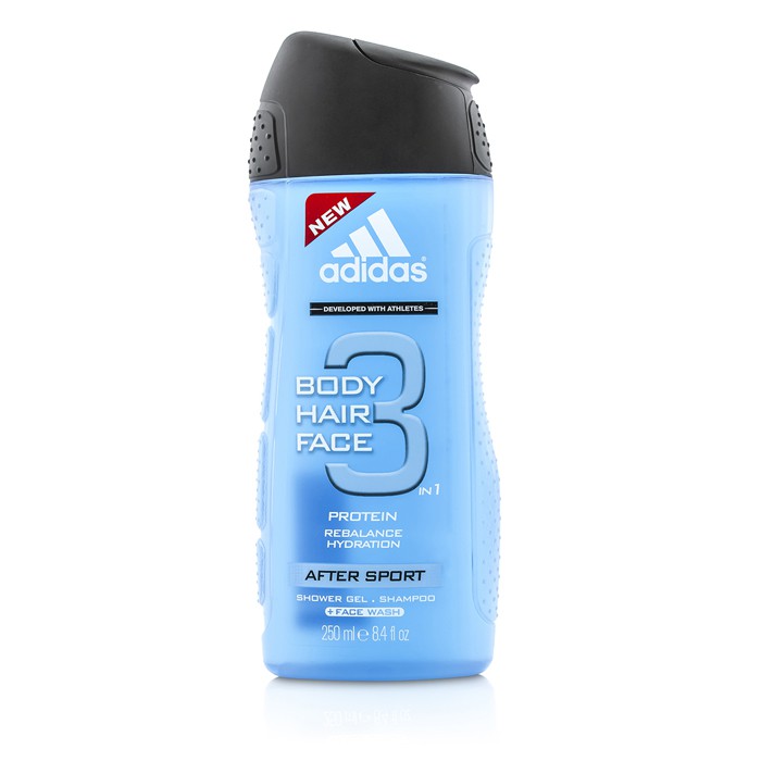 Adidas After Sport - 3 v 1 sprchový gel, šampon a mýdlo na obličej 250ml/8.4ozProduct Thumbnail